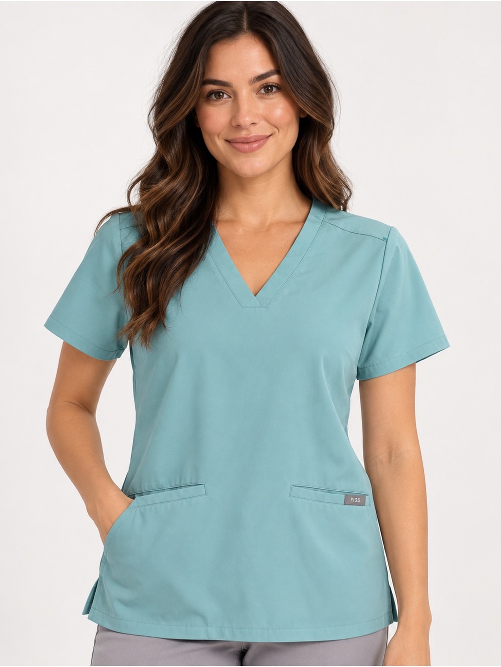 FIGS Casma Scrub Top Seaglass XXL Technical Collection